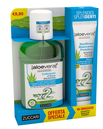 ALOEVERA2 COLLUTORIO 250 ML + DENTRIFICIO 100 ML OFFERTA SPECIALE - Farmacia Castello Srl