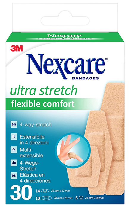 CEROTTO PREPARATO NEXCARE COMFORT 360 GRADI N1130ASD04 ASSORTITI 3 MISURE 14 CEROTTI 22X57MM + 6 CEROTTI 23X28MM + 10 CEROTTI 28X76MM - Farmacia Castello Srl