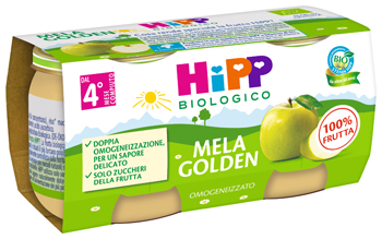 HIPP BIO OMOGENEIZZATO MELA GOLDEN 2 X 80 G - Farmacia Castello Srl