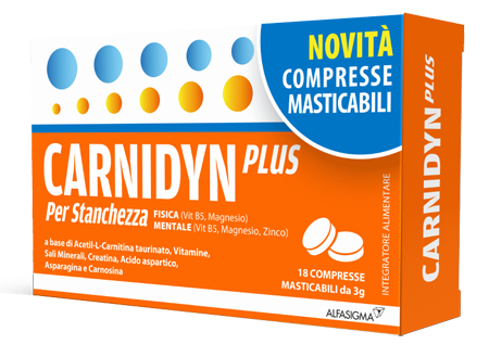 CARNIDYN PLUS 18 COMPRESSE MASTICABILI - Farmacia Castello Srl