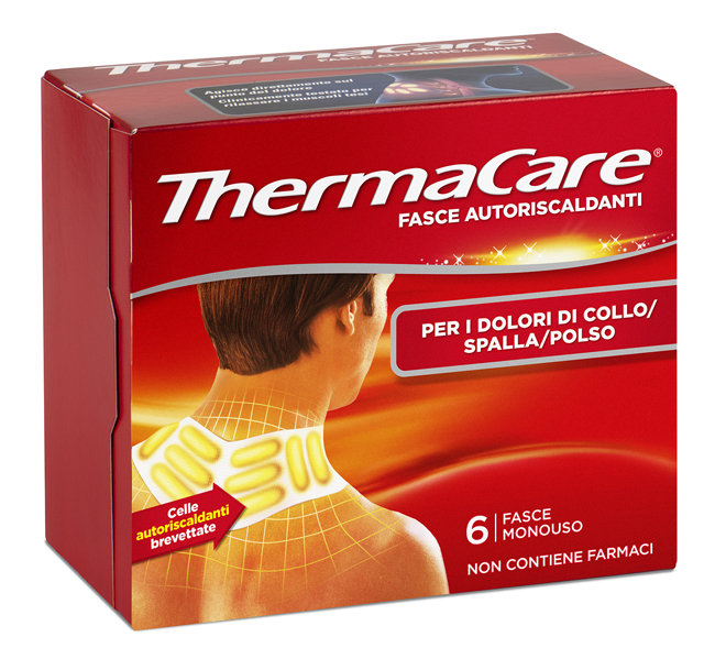 FASCE AUTORISCALDANTI A CALORE TERAPEUTICO THERMACARE COLLO/SPALLA/POLSO 6 PEZZI - Farmacia Castello Srl
