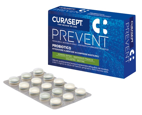 CURASEPT PREVENT PROBIOTICO 14 COMPRESSE MASTICABILI - Farmacia Castello Srl