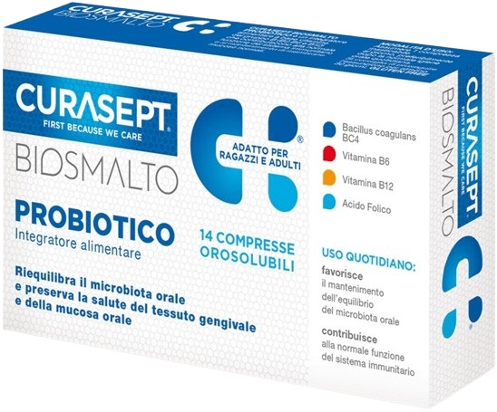 CURASEPT BIOSMALTO PROBIOTICO 14 COMPRESSE - Farmacia Castello Srl