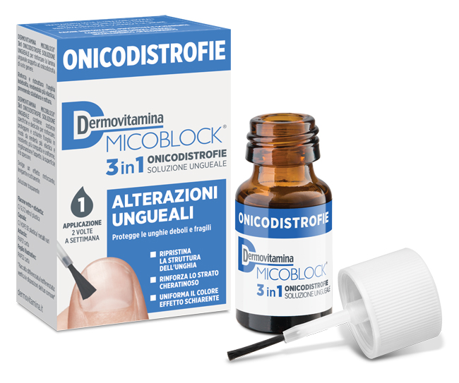 DERMOVITAMINA MICOBLOCK 3 IN 1 ONICODISTROFIE ALTERAZIONI UNGUEALI 7 ML - Farmacia Castello Srl