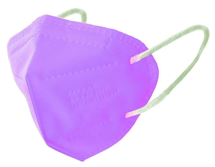 MASCHERINA FFP2 NR ADULTI LILLA ELASTICIZZATA MONOUSO NON STERILE 5 PEZZI - Farmacia Castello Srl