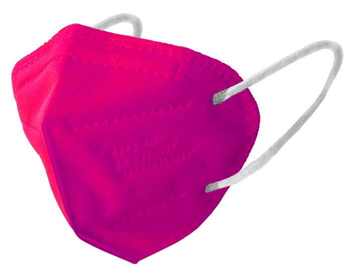 MASCHERINA FFP2 NR ADULTO FUXIA ELASTICIZZATA MONOUSO NON STERILE 5 PEZZI - Farmacia Castello Srl