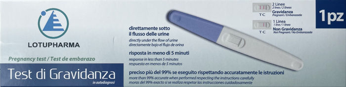 LOTUPHARMA TEST DI GRAVIDANZA 1 PEZZO - Farmacia Castello Srl