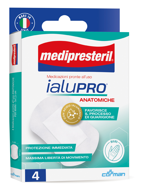 MEDIPRESTERIL IALUPRO MANI 5X7,5 CM 4 PEZZI - Farmacia Castello Srl