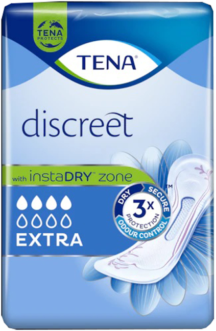 ASSORBENTE INCONTINENZA LEGGERA TENA DISCREET EXTRA 10 PEZZI - Farmacia Castello Srl