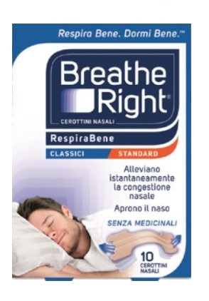 CEROTTI NASALI BREATHE RIGHT CLASSICI 10 PEZZI - Farmacia Castello Srl