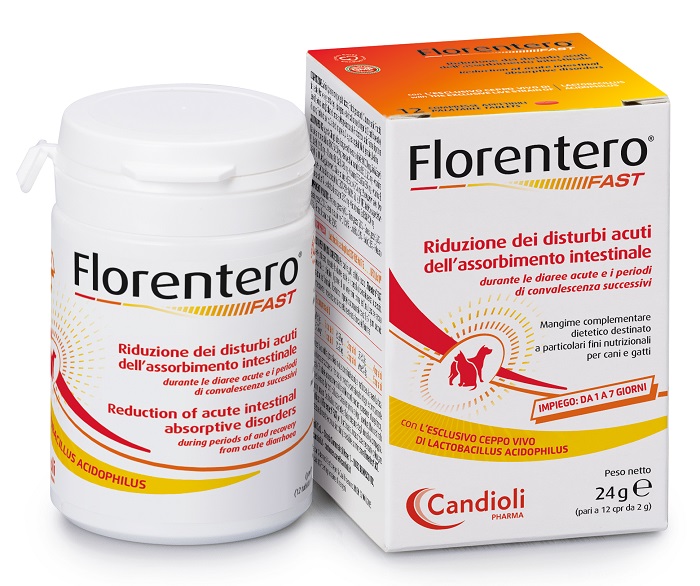 FLORENTERO FAST BARATTOLO DA 12 COMPRESSE APPETIBILI DA 2 G - Farmacia Castello Srl
