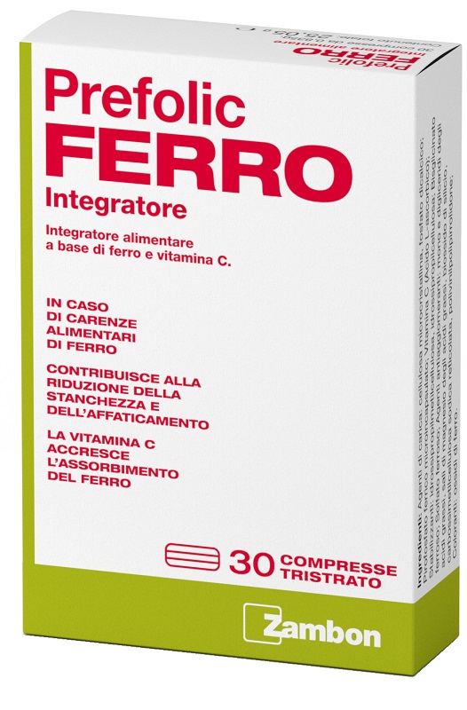 PREFOLIC FERRO 30 COMPRESSE - Farmacia Castello Srl