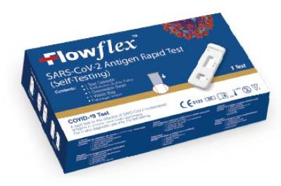 TEST ANTIGENICO RAPIDO COVID-19 FLOWFLEX AUTODIAGNOSTICO DETERMINAZIONE QUALITATIVA ANTIGENI SARS-COV-2 IN TAMPONI NASALI MEDIANTE IMMUNOCROMATOGRAFIA PROVETTA CON ALLUMINIO - Farmacia Castello Srl