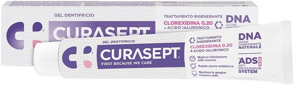 CURASEPT GEL DENTIFRICIO ADS DNA TRATTAMENTO RIGENERANTE 75 ML - Farmacia Castello Srl