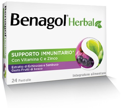 BENAGOL HERBAL FRUTTI DI BOSCO 24 PASTIGLIE - Farmacia Castello Srl