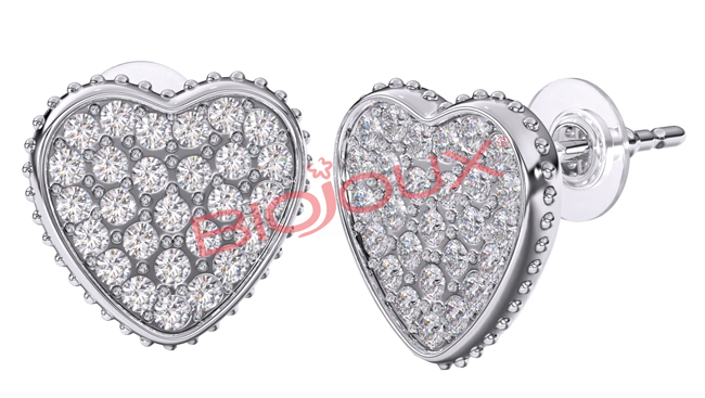 BJT256 ORECCHINO HEART CRYSTALS 10 MM - Farmacia Castello Srl