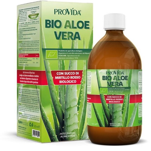 PROVIDA BIO ALOE VERA CON SUCCO DI MIRTILLO ROSSO BIOLOGICO 500 ML - Farmacia Castello Srl