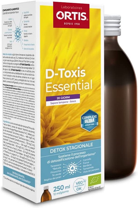 D-TOXIS ESSENTIAL LAMPONE IBISCO BIO 250 ML - Farmacia Castello Srl