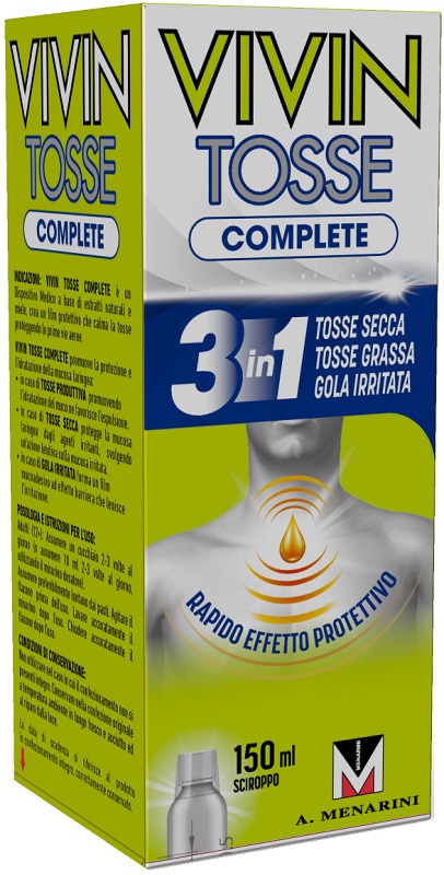VIVIN TOSSE COMPLETE SCIROPPO PER TOSSE 150 ML - Farmacia Castello Srl