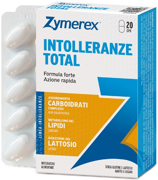 ZYMEREX INTOLLERANZE TOTAL 20 COMPRESSE SENZA GLUTINE SENZA LATTOSIO - Farmacia Castello Srl