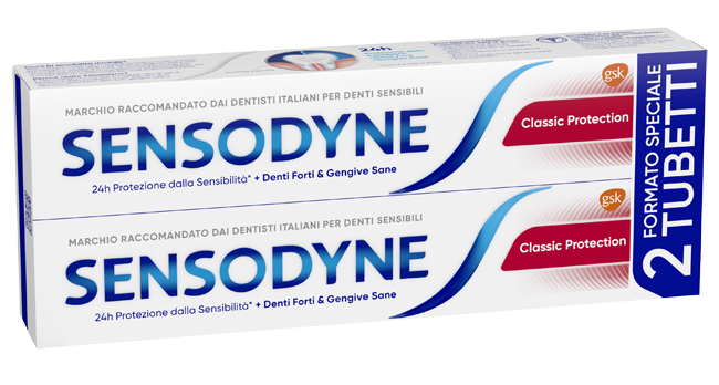 SENSODYNE CLASSICO PROTECTION 2 X 75 ML - Farmacia Castello Srl