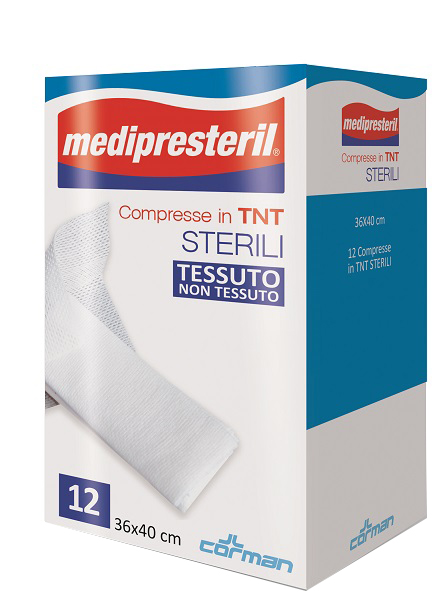 GARZA COMPRESSA MEDIPRESTERIL TNT 36X40CM 12 PEZZI - Farmacia Castello Srl