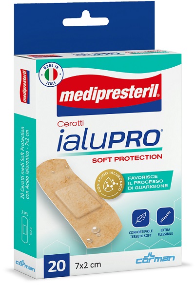 MEDIPRESTERIL CEROTTI IALUPRO SOFT PROTECTION MEDI 7X2CM 20 PEZZI - Farmacia Castello Srl