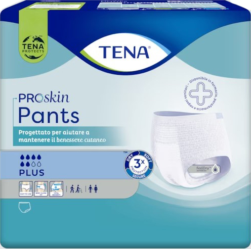 PANNOLONE PER INCONTINENZA TENA PANTS PLUS EXTRALARGE 12 PEZZI - Farmacia Castello Srl