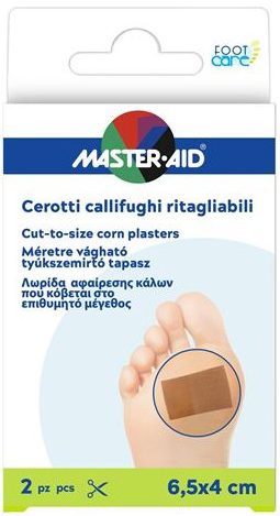 CEROTTO CALLIFUGO MASTER-AID FOOTCARE RITAGLIABILE 64X40 MM 2 PEZZI B3 - Farmacia Castello Srl
