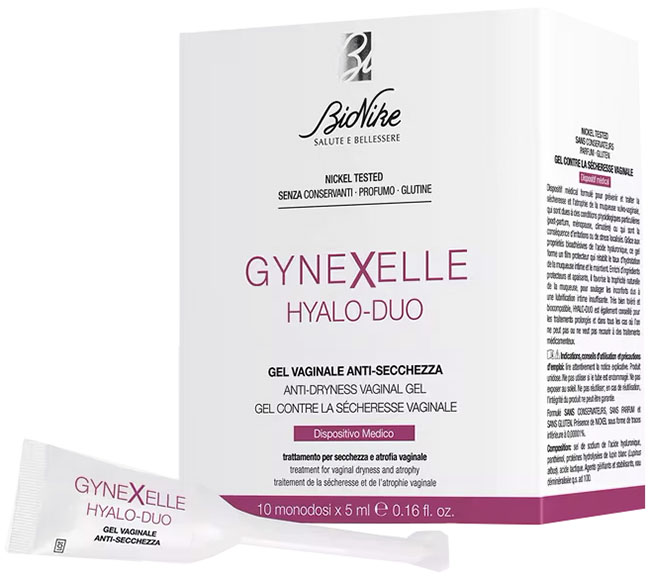 GYNEXELLE HYALO-DUO GEL VAGINALE ANTI-SECCHEZZA 10 PEZZI DA 15 ML - Farmacia Castello Srl