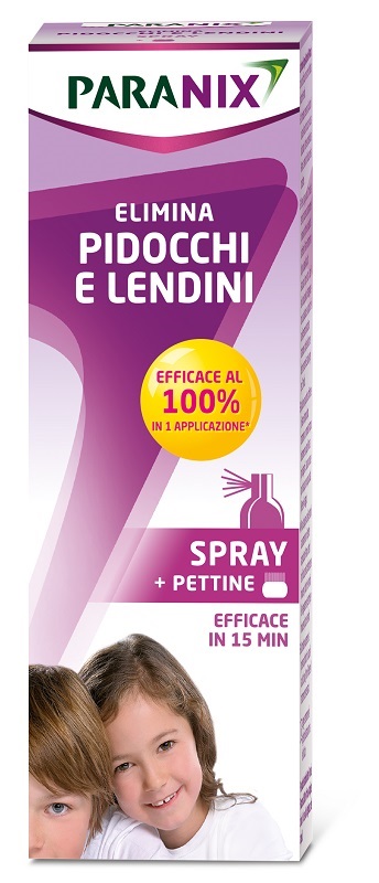 TRATTAMENTO PIDOCCHI E LENDINI PARANIX SPRAY 100 ML + PETTINE - Farmacia Castello Srl