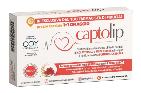 CAPTOLIP NEW FORMULA 24 COMPRESSE RIVESTITE - Farmacia Castello Srl