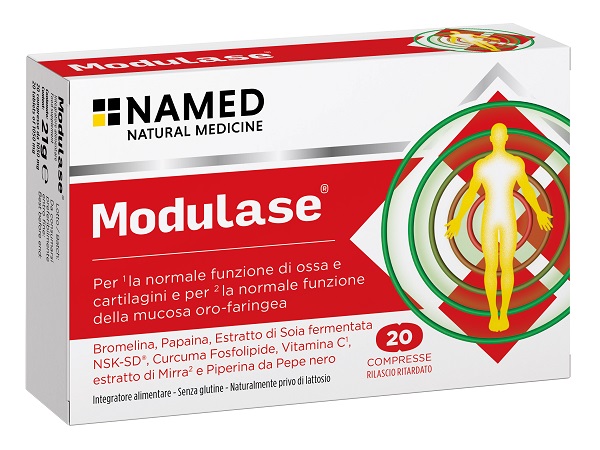 MODULASE 20 COMPRESSE RILASCIO RITARDATO SENZA GLUTINE NATURALMENTE PRIVO DI LATTOSIO - Farmacia Castello Srl