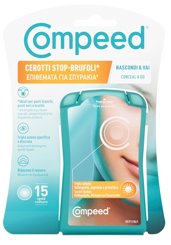 COMPEED CEROTTI STOP BRUFOLI NASCONDI & VAI 15 PEZZI - Farmacia Castello Srl