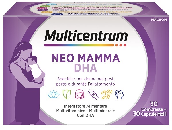 MULTICENTRUM NEO MAMMA DHA 30 COMPRESSE + 30 CAPSULE MOLLI - Farmacia Castello Srl
