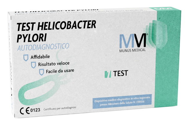 MUNUS MEDICAL TEST AUTODIAGNOSTICO ANTIGENE HELICOBACTER PYLORI - Farmacia Castello Srl