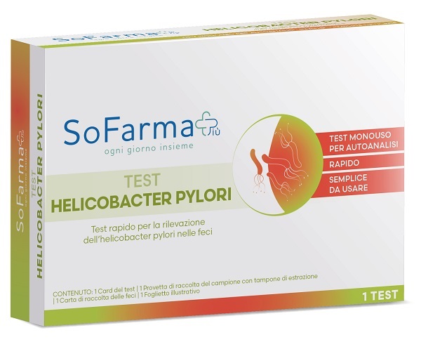 TEST AUTODIAGNOSTICO HELICOBACTER PYLORI SOFARMAPIU' - Farmacia Castello Srl