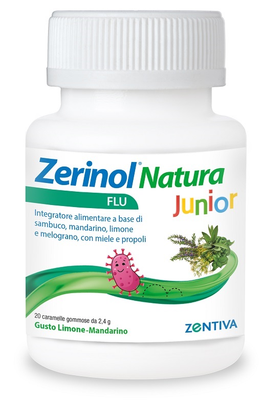 ZERINOL NATURA FLU JUNIOR 20 CARAMELLE GOMMOSE - Farmacia Castello Srl