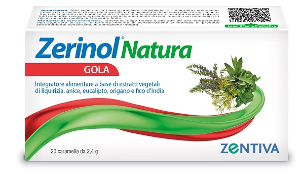 ZERINOL NATURA GOLA 20 CARAMELLE BALSAMICHE - Farmacia Castello Srl
