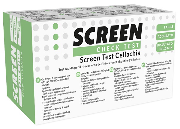 SCREEN TEST RAPIDO SCREEN TEST CELIACHIA PER RILEVAZIONE INTOLLERANZA GLUTINE 1 PEZZO - Farmacia Castello Srl