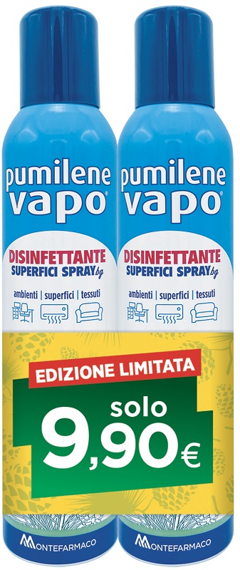 PUMILENE VAPO DISINFETTANTE 2 BOMBOLETTE X 250 ML - Farmacia Castello Srl