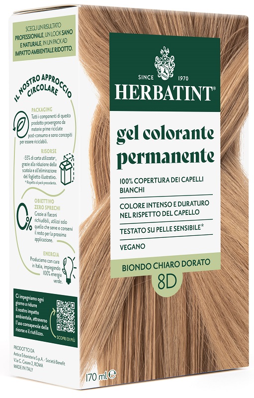 HERBATINT 8D BIONDO CHIARO DORATO 170 ML - Farmacia Castello Srl