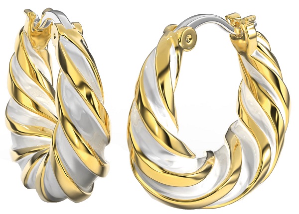 BJT364 ORECCHINO ALARA WHITE GOLD PLATED - Farmacia Castello Srl