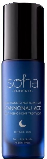 SOHA CANNONAU ACE TRATTAMENTO NOTTE ANTIETA' TUTTI I TIPI DI PELLE 20 ML - Farmacia Castello Srl