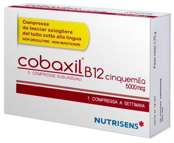 COBAXIL B12 CINQUEMILA 5 COMPRESSE SUBLINGUALI DA 0,4 G SENZA GLUTINE - Farmacia Castello Srl