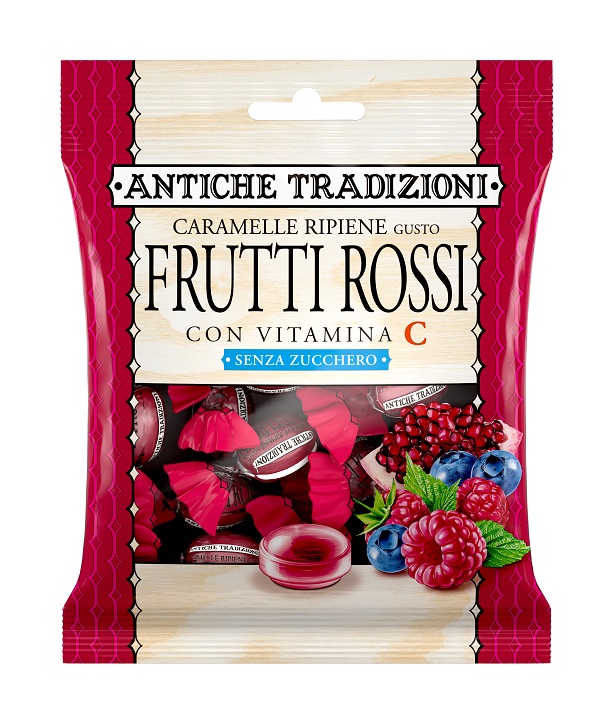 ANTICHE TRADIZIONI CARAMELLE FRUTTI ROSSI 60 G CON EDULCORANTE SENZA ZUCCHERO E GLUTINE - Farmacia Castello Srl