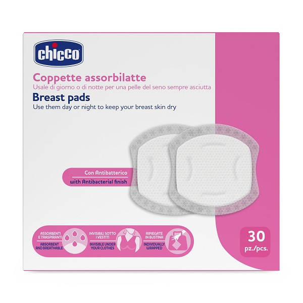 CHICCO COPPETTE ASSORBILATTE 30 PEZZI 2026 - Farmacia Castello Srl
