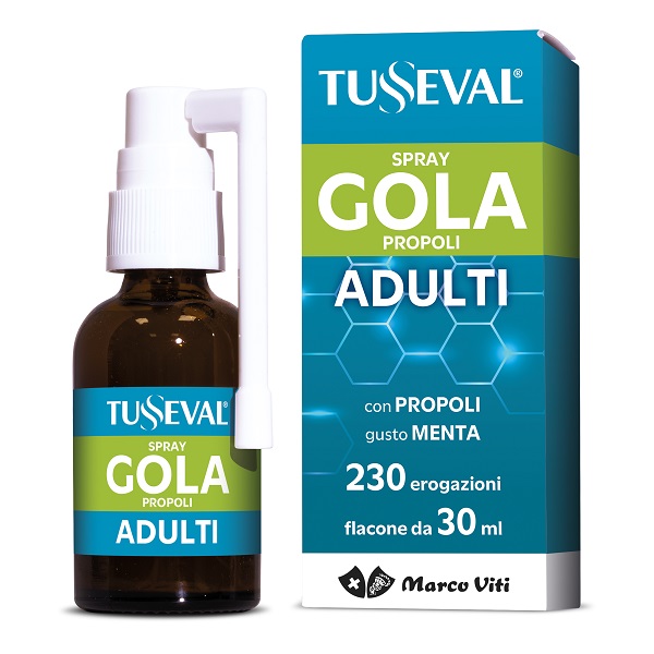 TUSSEVAL SPRAY GOLA PROPOLI ADULTI 30 ML SENZA GLUTINE SENZA LATTOSIO - Farmacia Castello Srl