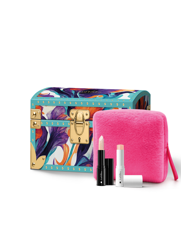 EUPHIDRA FIORE TRA LE PAGINE COFANETTO SCRUB LABBRA + BALSAMO LABBRA + POCHETTE - Farmacia Castello Srl